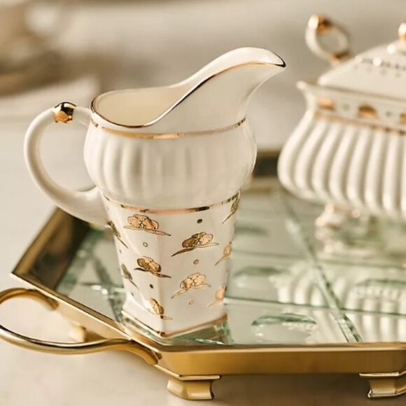 Anthropologie x The Met Stoneware Creamer Decaled Glazed Classic Art Deco New - Picture 5 of 6